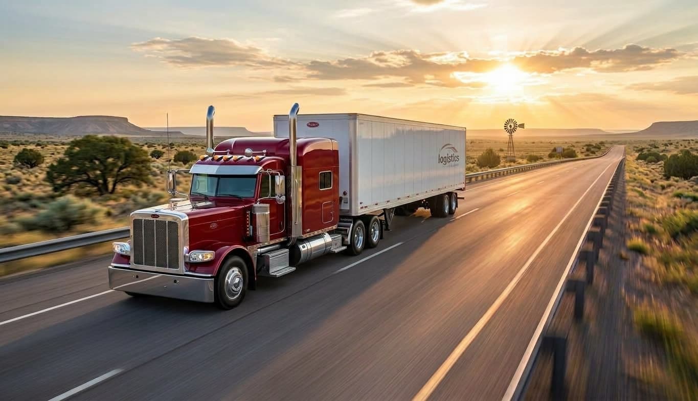 Owner-operator semi truck on a Colorado highway